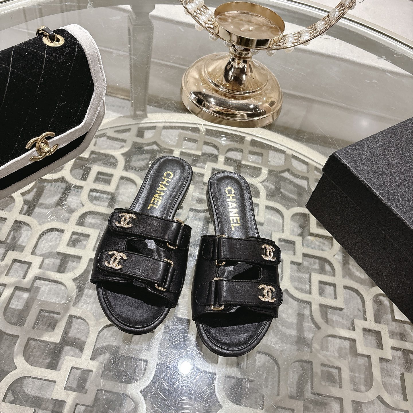 CHANEL CC Spring Flat Sandals - Image 2