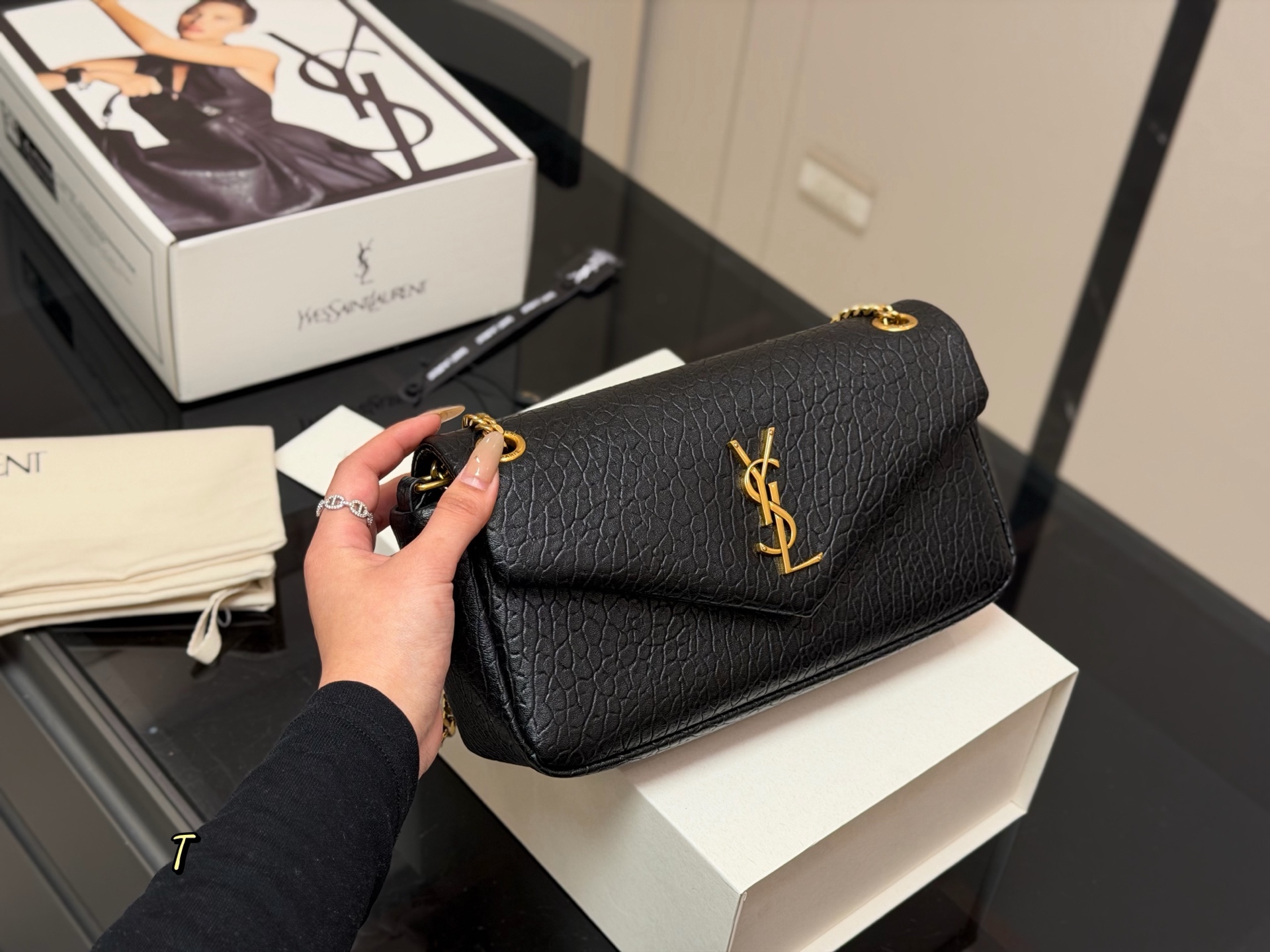 Saint Laurent Large Calypso Shoulder Bag - Image 1