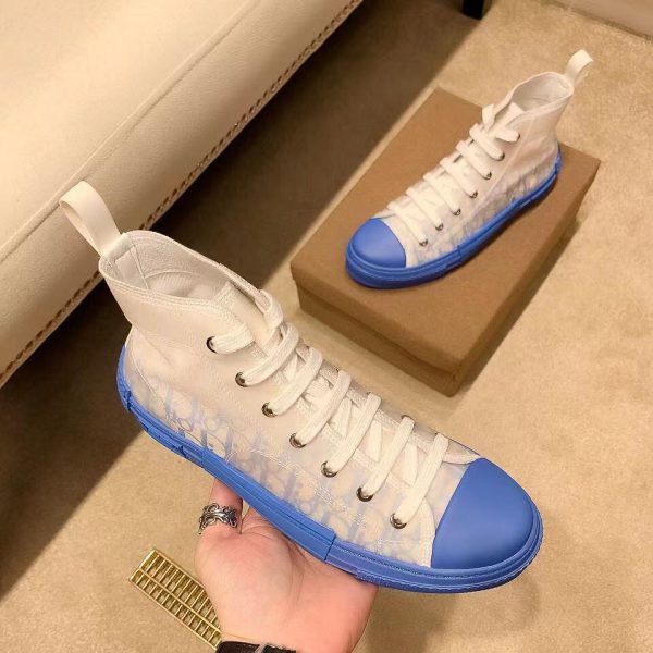Dior B23 Low Top Logo Oblique Gradient Blue Canvas