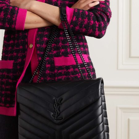 SAINT LAURENT Loulou medium quilted leather shoulder bag black - Image 6
