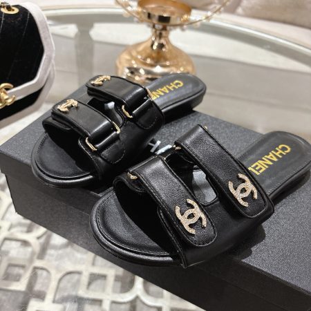 CHANEL CC Spring Flat Sandals - Image 13