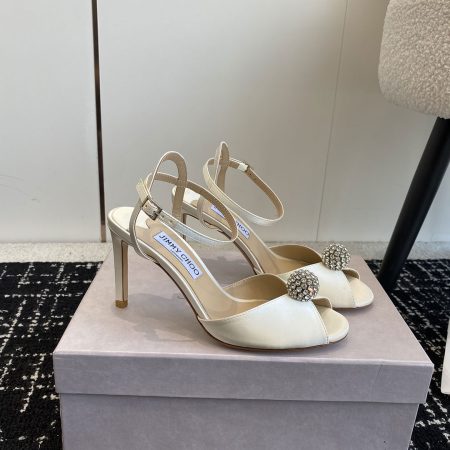 Jimmy Choo Sacora Leather Slingshot Fashion Buckle Slide Sandal - Image 6