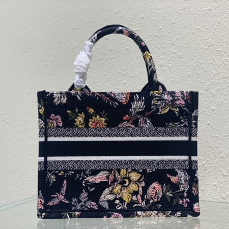 Dior Book Tote Small Black Multicolor Dior Jardin Botanique Embroidery - Image 8