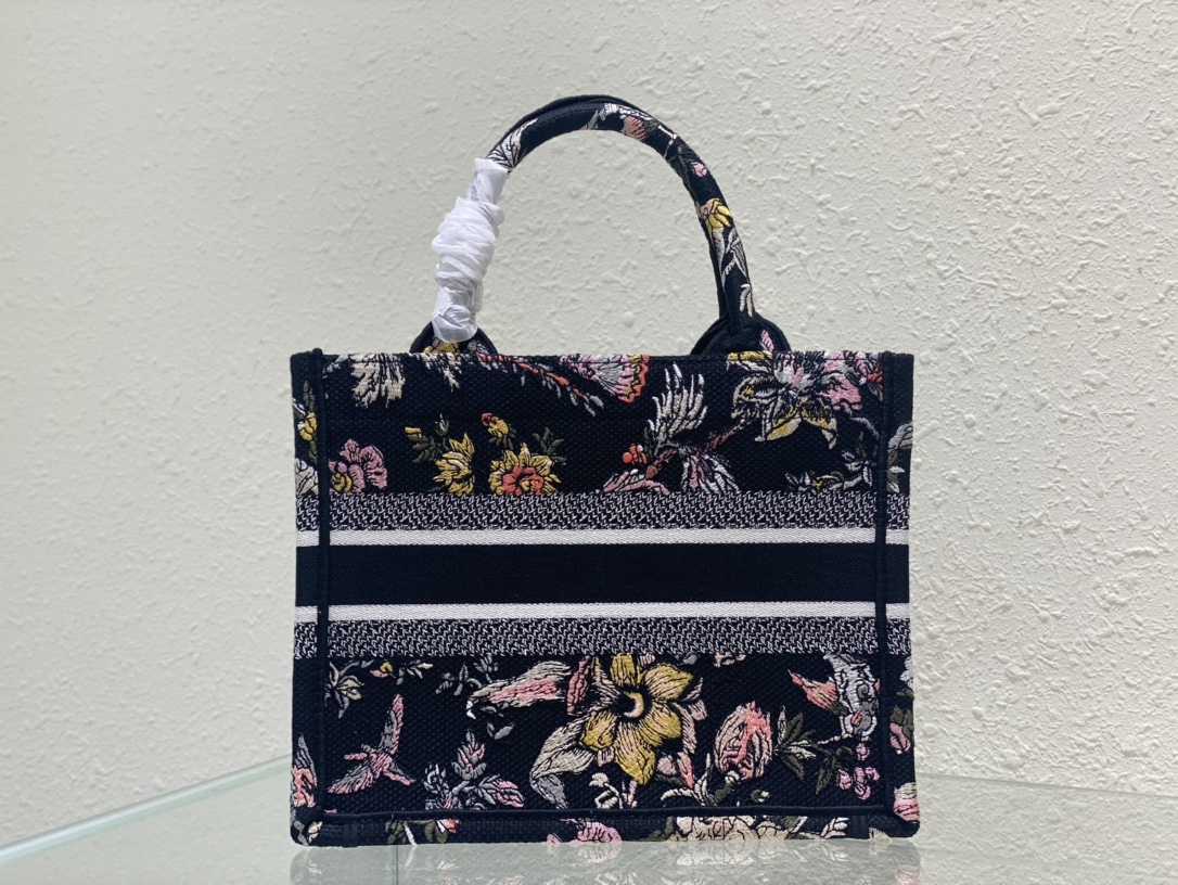 Dior Book Tote Small Black Multicolor Dior Jardin Botanique Embroidery - Image 8