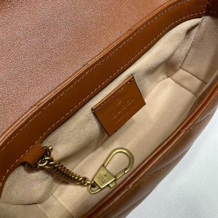 Gucci Marmont Mini Shoulder Bag Brown - Image 9