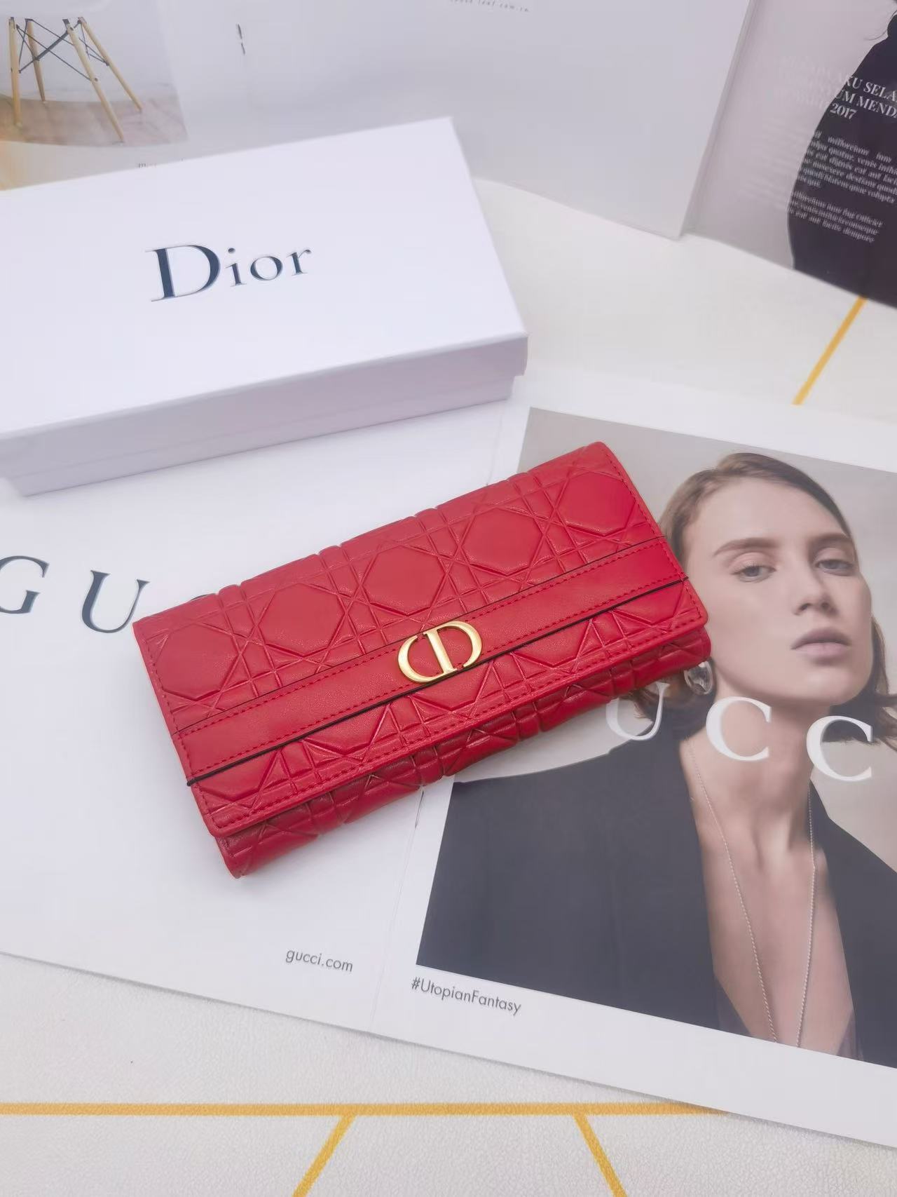 Dior Quilted Leather Long Wallet - Image 4