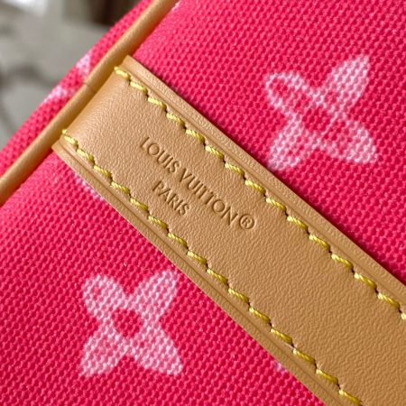 LV Speedy Bandoulière 25 Monogram Anniversary Canvas Bag Red - Image 8