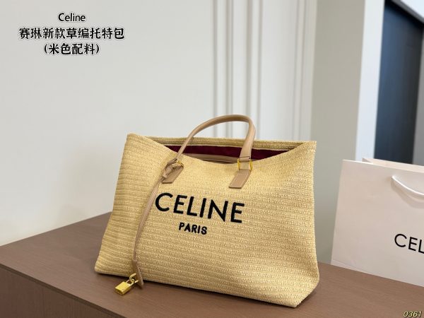 Céline Straw Tote Bag