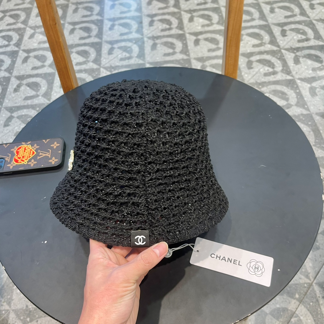 Chanel Hollow Breathable Fisherman's Hat Sunhat - Image 5