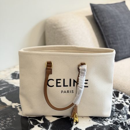 Celine Denim Canvas Tote Bag - Image 3
