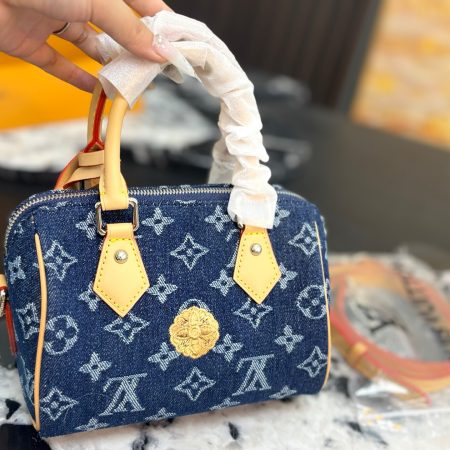 LV Denim Pillow Bag - Image 6