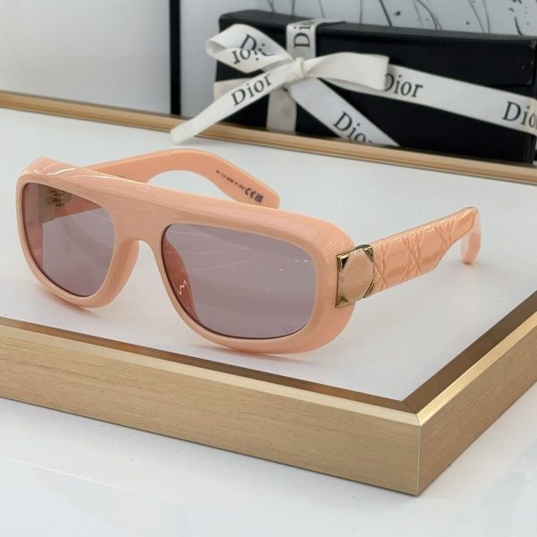 Dior Classic Logo Decorated Mirror Leg Acetate sunglasses  Top quality