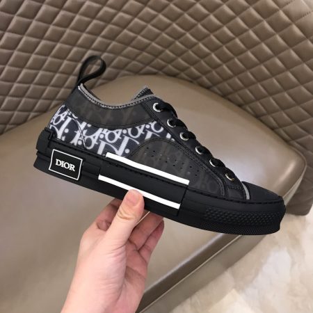 Dior B23 Black Low-top Canvas Shoes - Image 6