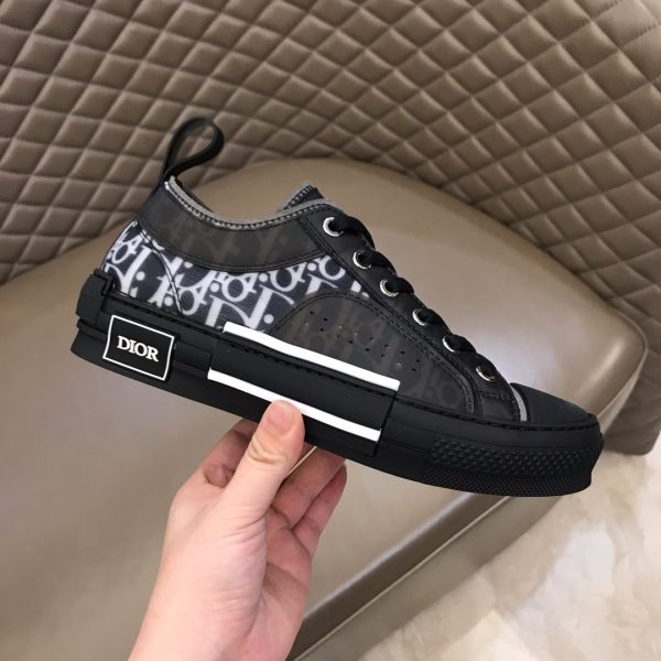 Dior B23 Black Low-top Canvas Shoes