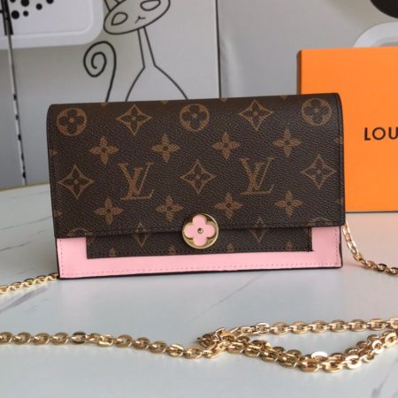 LV Flore Chain Wallet - Image 4