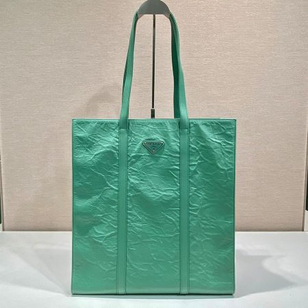 Prada Small Antique Nappa Leather Tote - Image 5