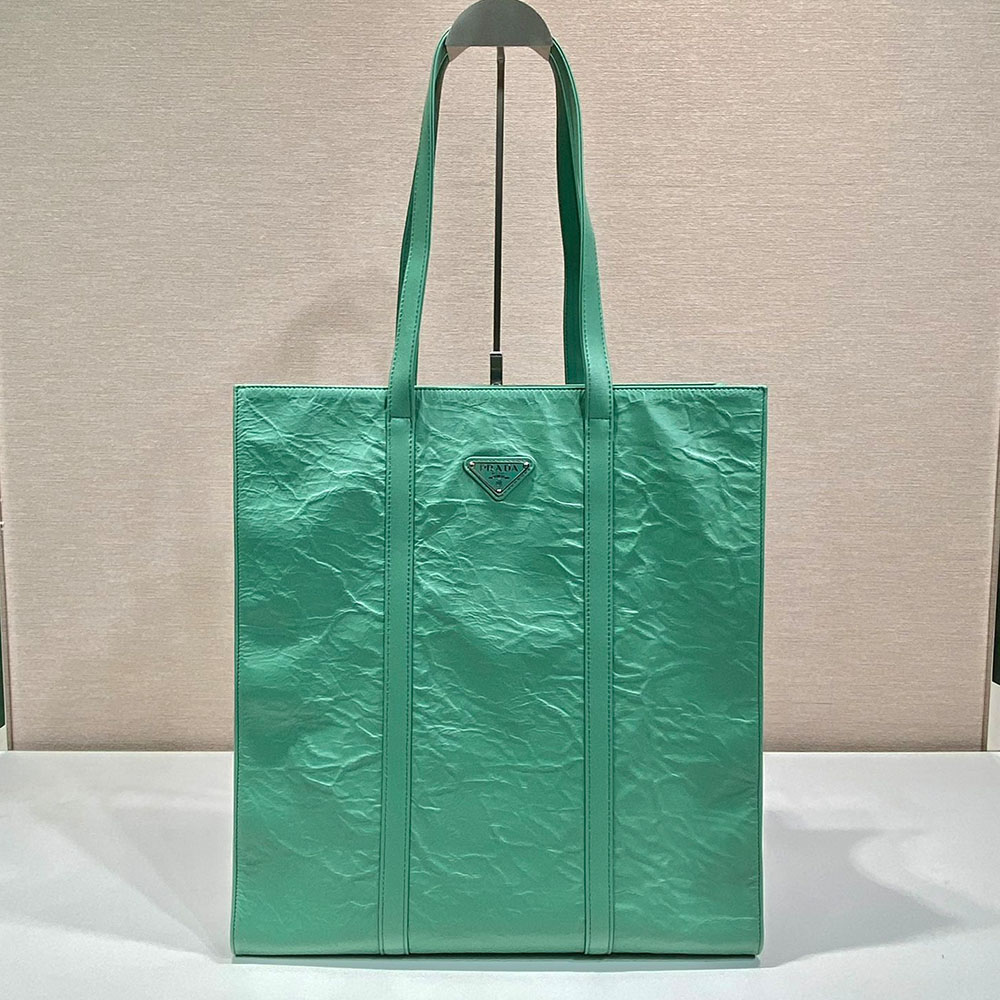 Prada Small Antique Nappa Leather Tote - Image 5