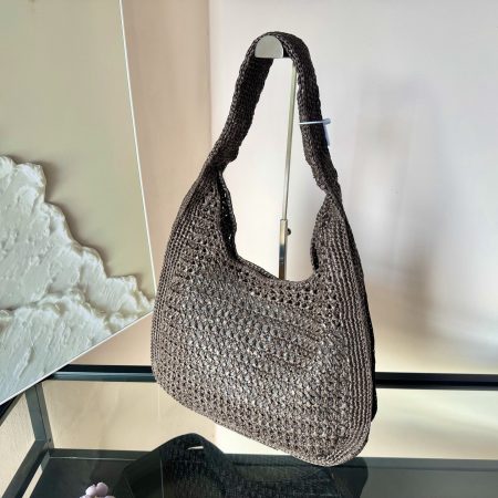 Miu Miu Raffia-effect Woven Shoulder Bag 10A - Image 3