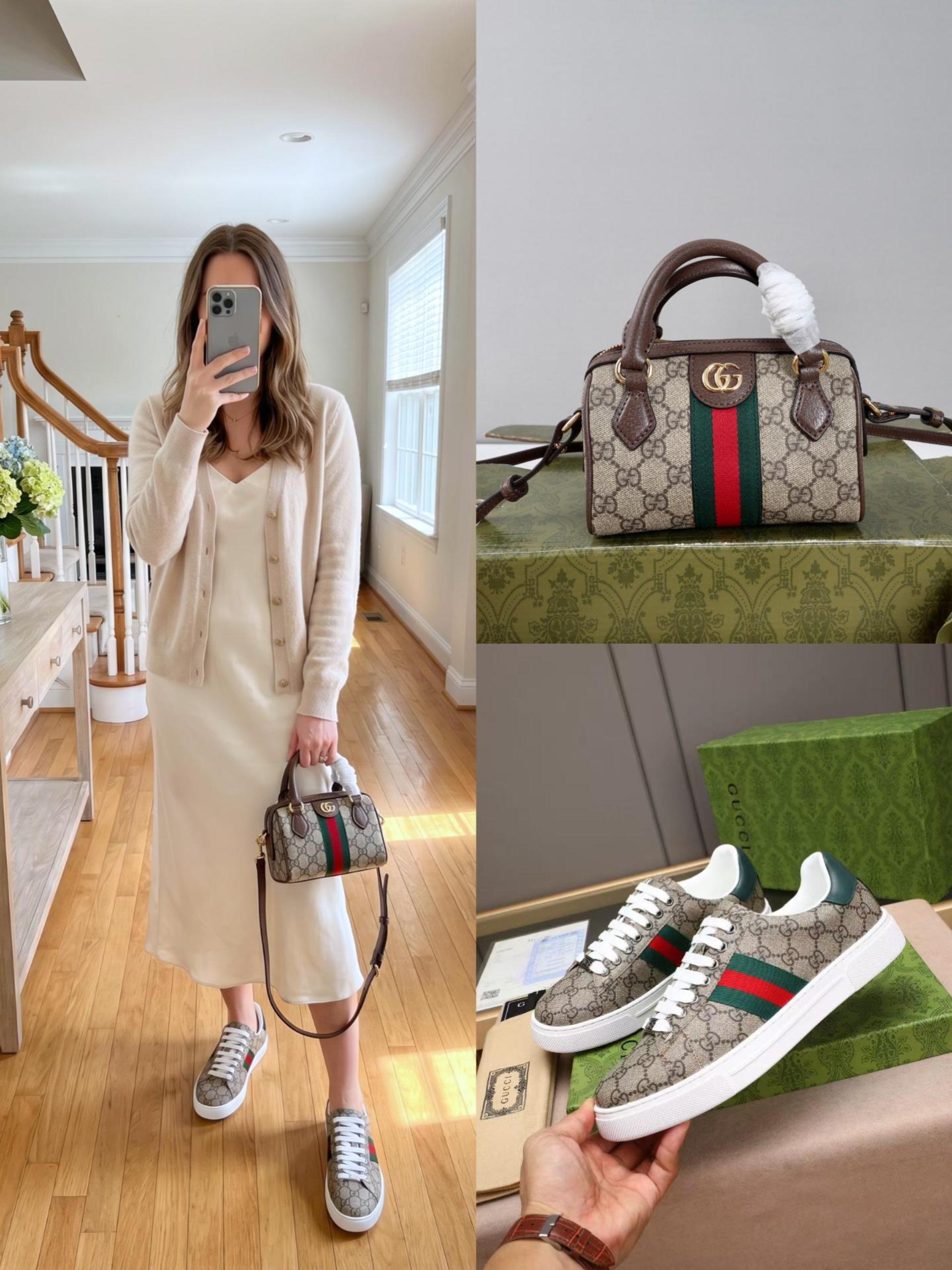 Gucci Shoes & Bag Set - Image 1
