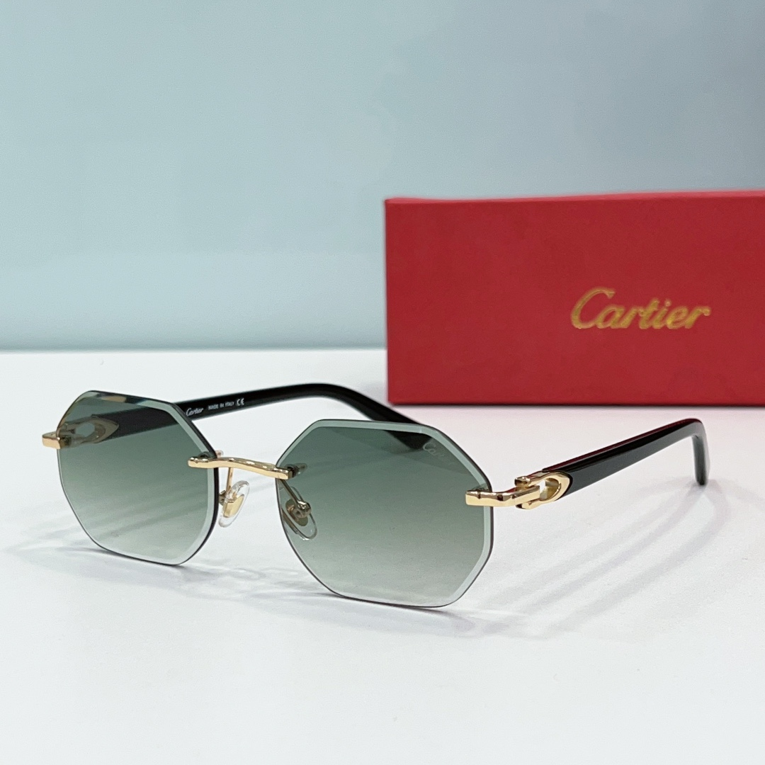 Cartier Metal Leg Rimless Sunglasses Top quality - Image 6