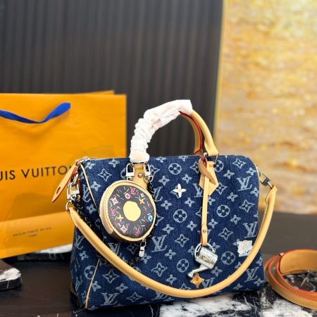 LV Denim Pillow Bag - Image 1