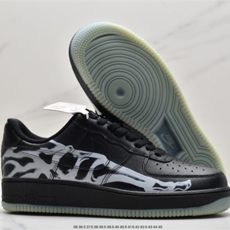 Nike Air Force 1 '07 QS Black Skeleton 2019 BQ7541-001 - Image 5