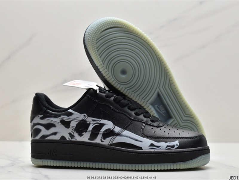 Nike Air Force 1 '07 QS Black Skeleton 2019 BQ7541-001 - Image 5