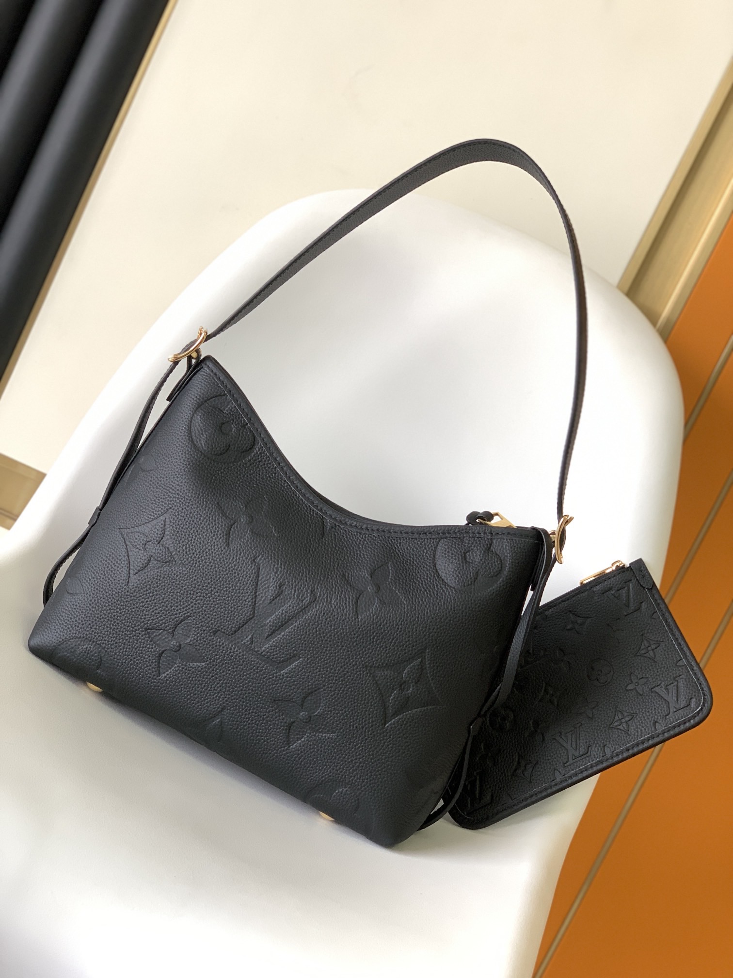 LV CarryAll PM Monogram Empreinte Leather Women Handbag 10A Mirror Version - Image 12