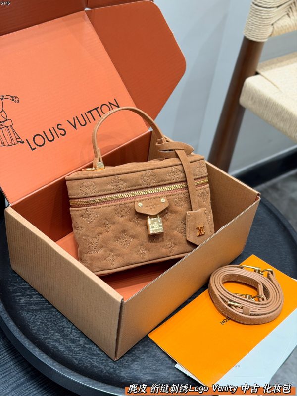 LV  Suede Vanity Bag