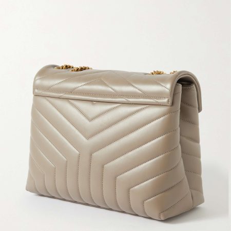 SAINT LAURENT Loulou medium quilted leather shoulder bag brown - Image 3
