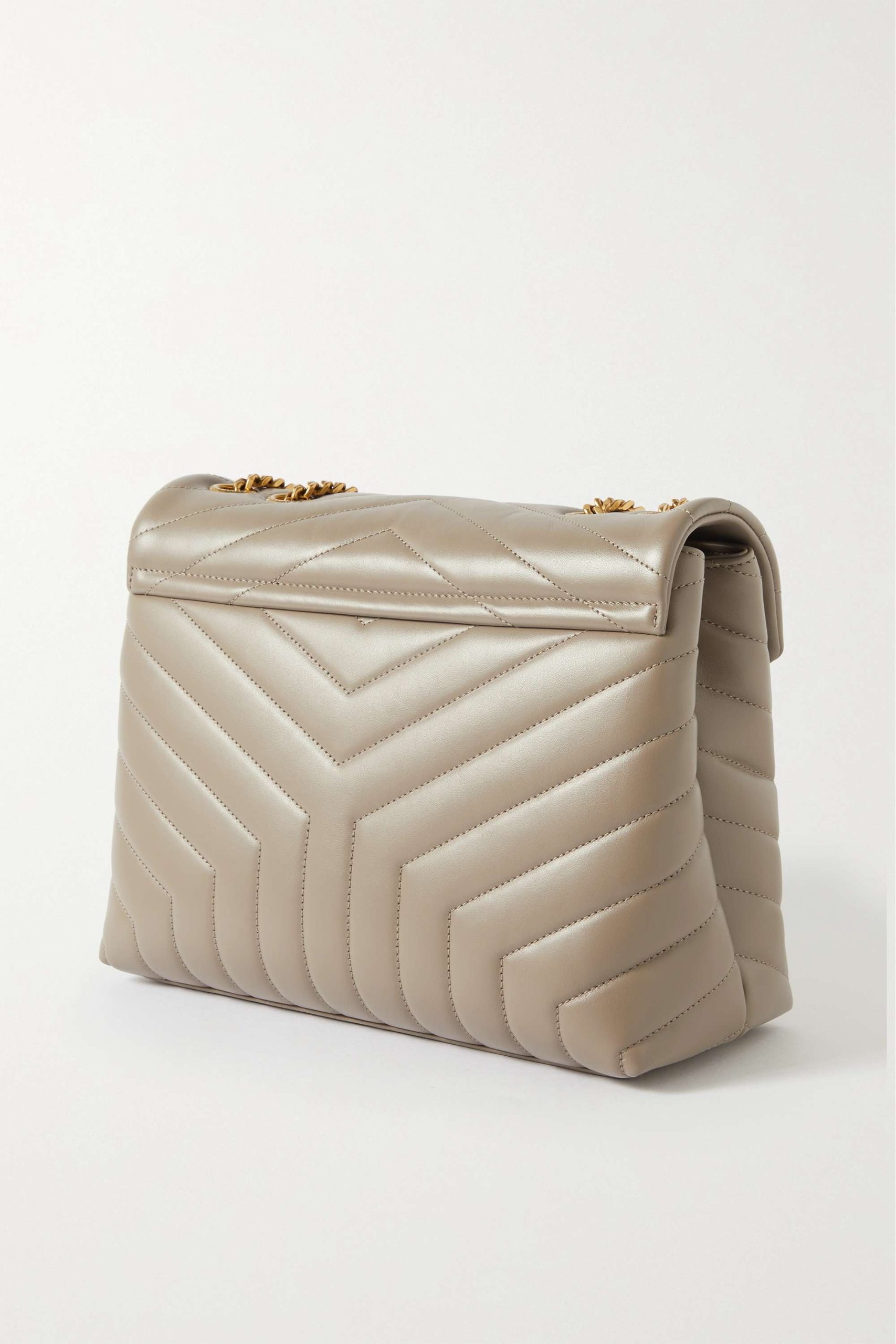 SAINT LAURENT Loulou medium quilted leather shoulder bag brown - Image 3