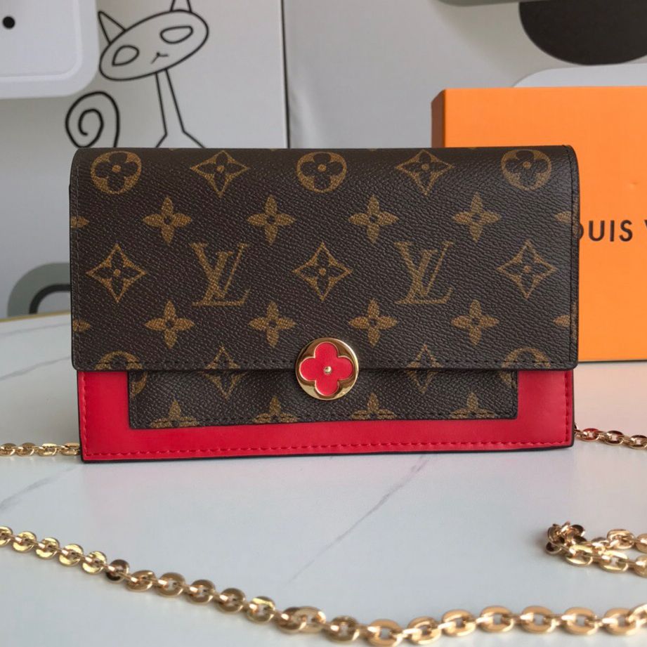 LV Flore Chain Wallet - Image 5