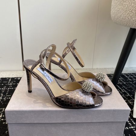 Jimmy Choo Sacora Leather Slingshot Fashion Buckle Slide Sandal - Image 10