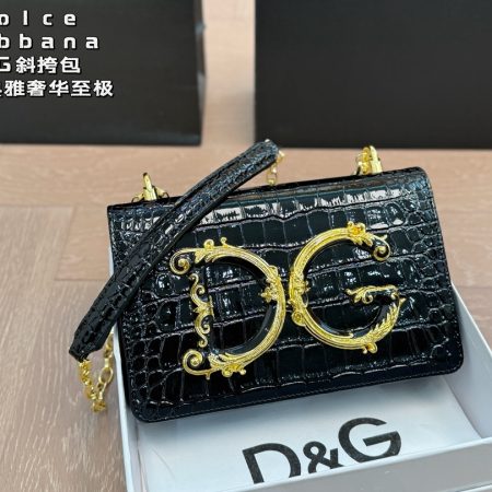 Dolce & Gabbana Crocodile Print Calfskin DG Girls Bag - Image 2