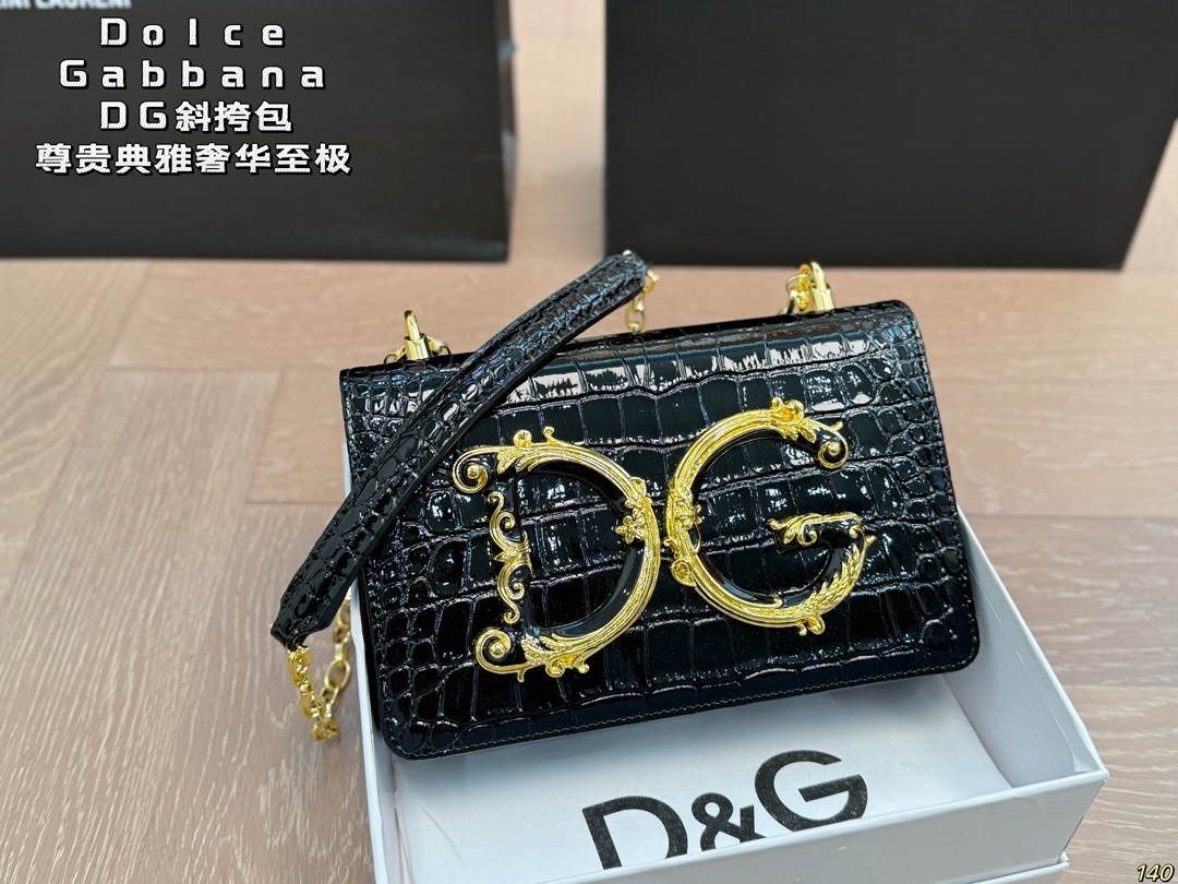 Dolce & Gabbana Crocodile Print Calfskin DG Girls Bag - Image 2