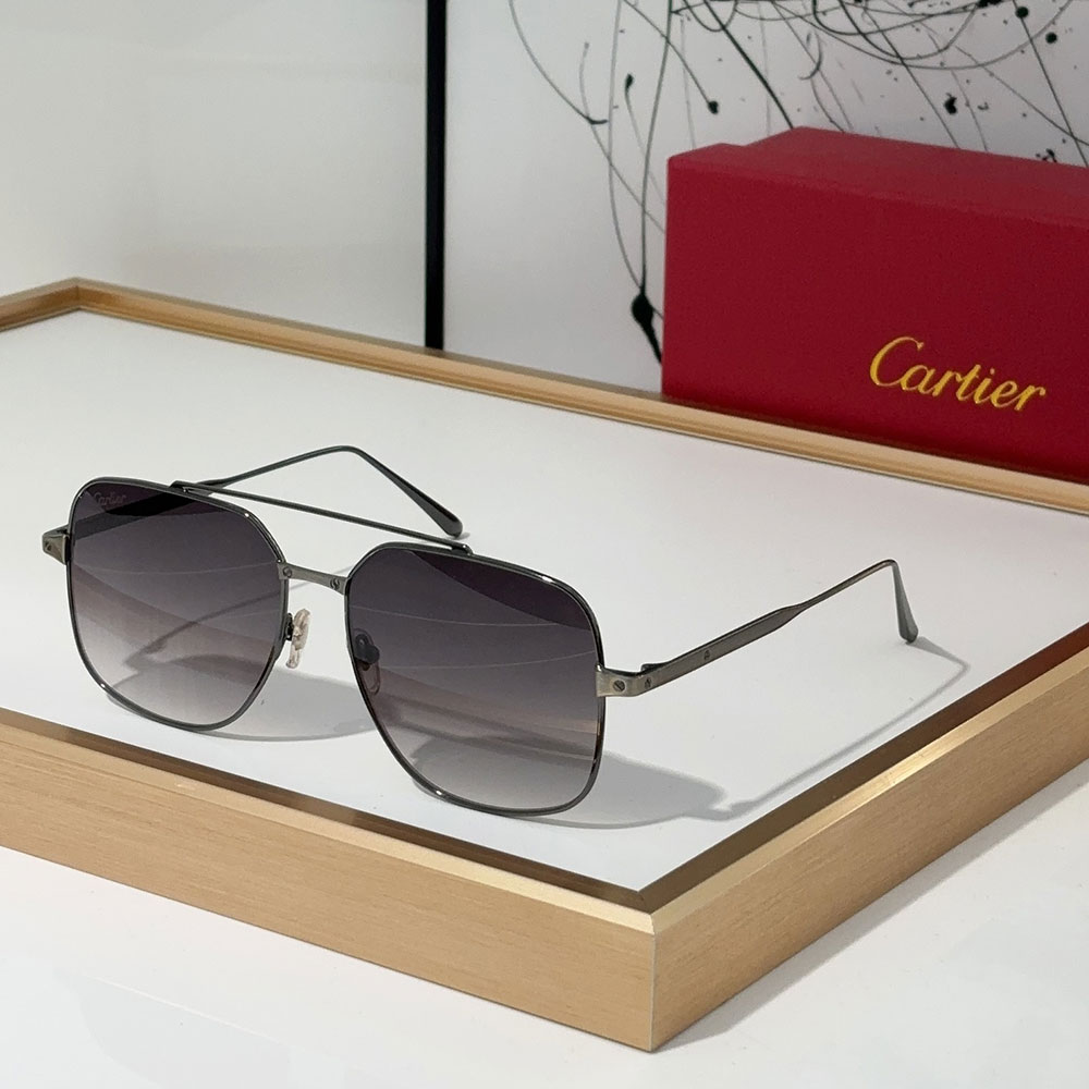 Cartier Slim Metal Frame Sunglasses Top Quality - Image 1