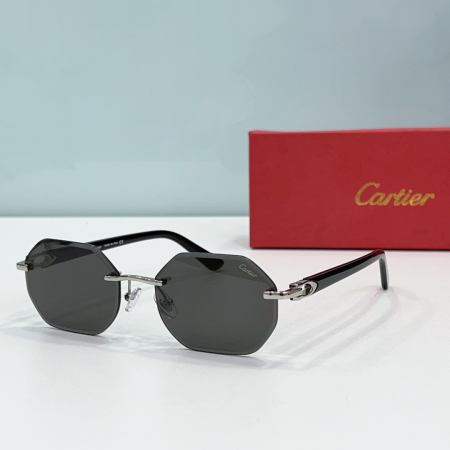 Cartier Metal Leg Rimless Sunglasses Top quality - Image 1