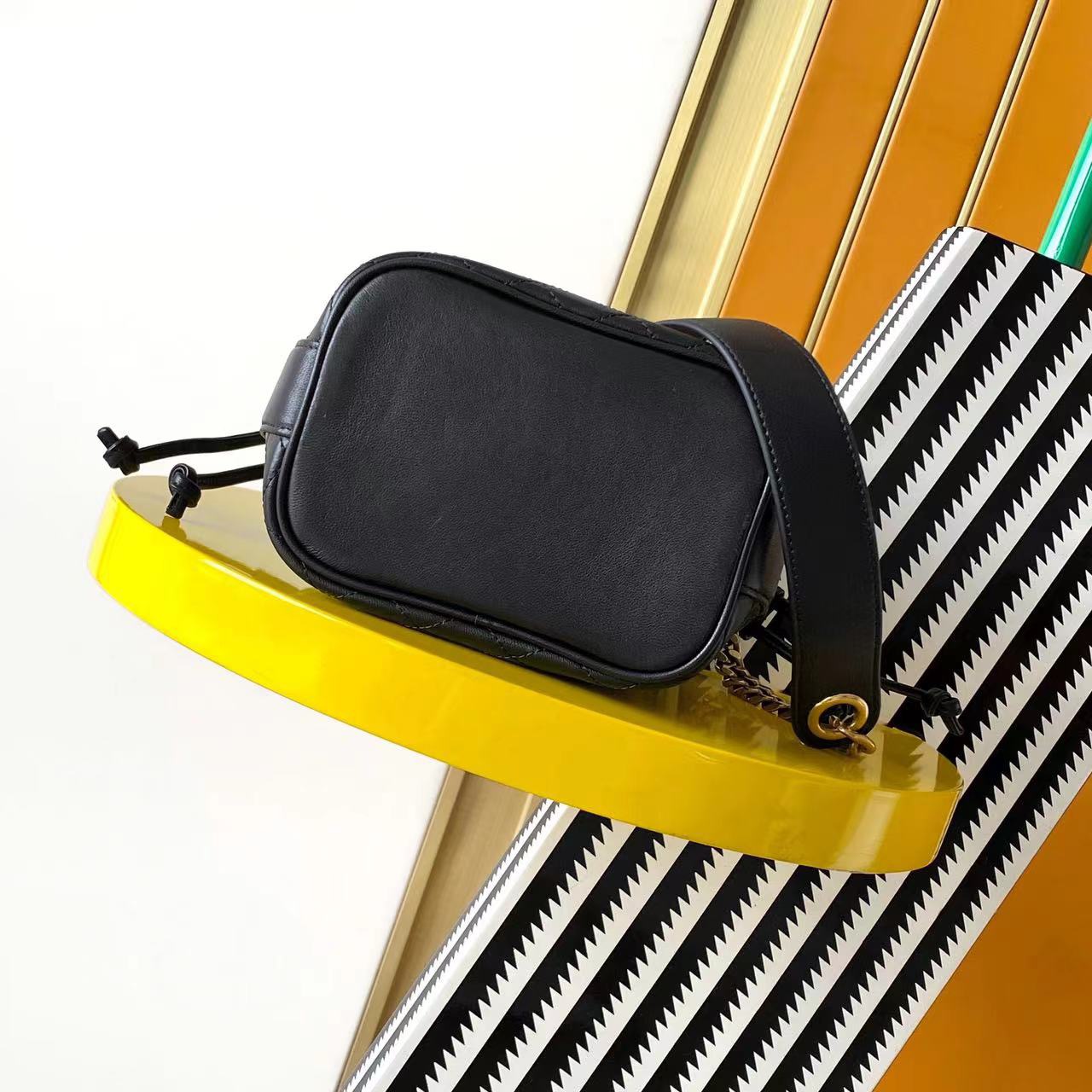 Saint Laurent YSL Cassandre Quilted Buck Bag Black Top Quality - Image 4