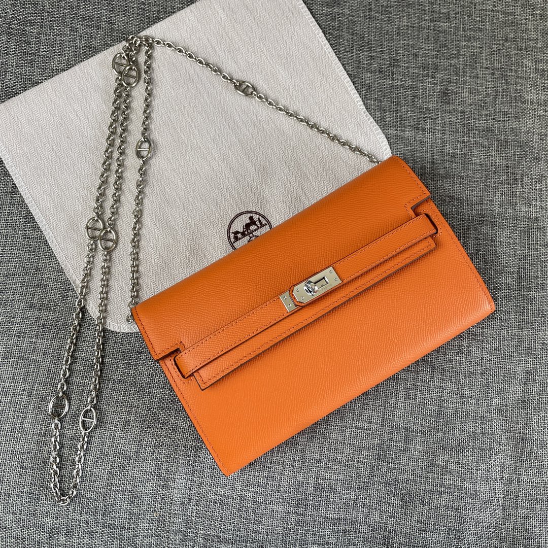 Hermes Kelly Chain Purse Bag - Image 16
