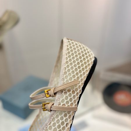 Prada Macramé mesh Mary Jane flats - Image 5