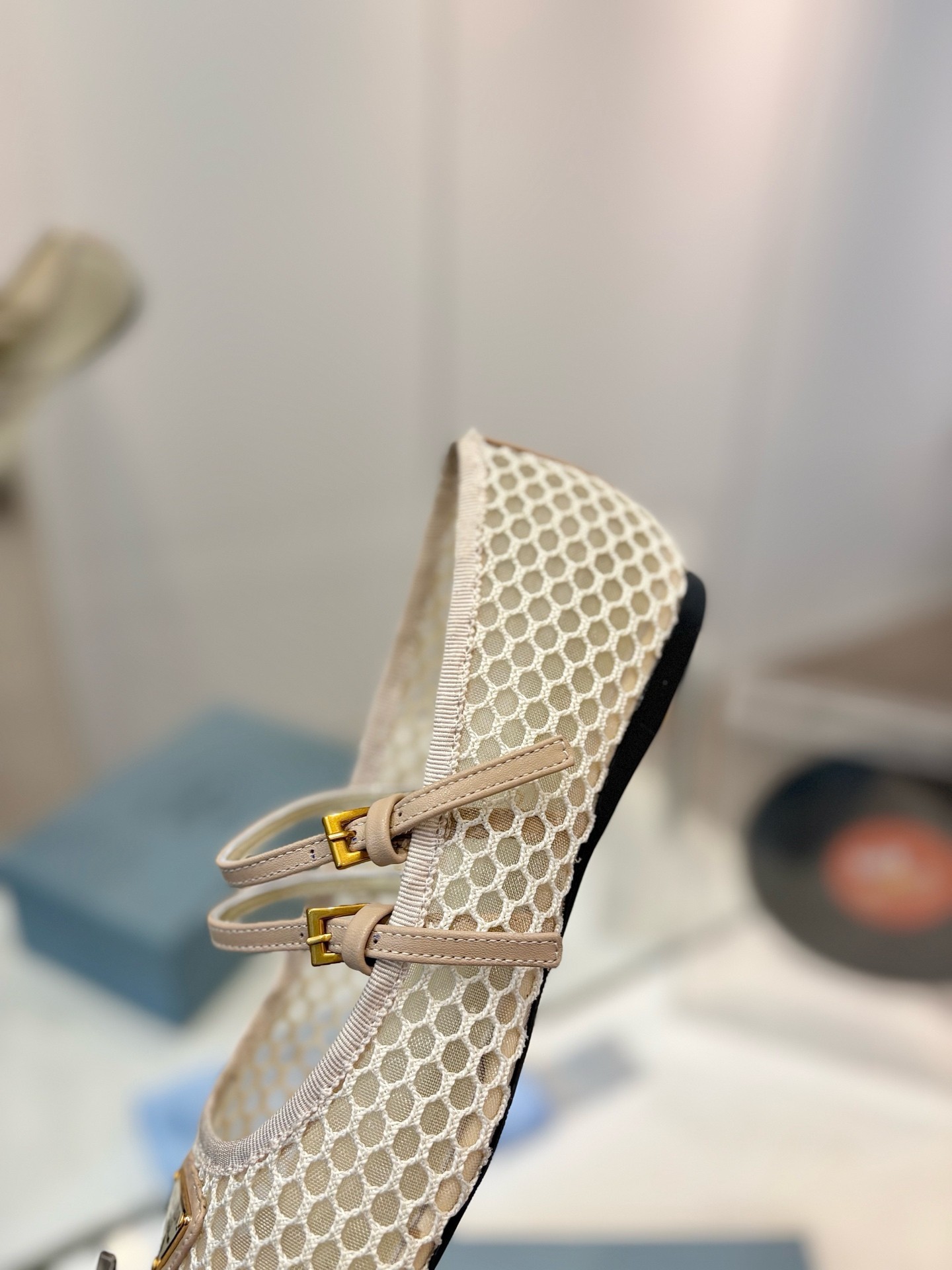 Prada Macramé mesh Mary Jane flats - Image 5