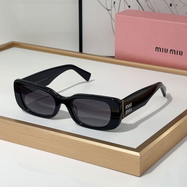 MIU MIU  Mirror leg Logo Cat eye Sunglasses Top quality