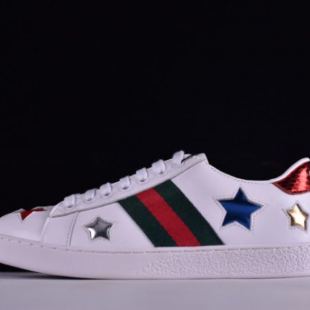 Gucci Ace Embroidered Low-Top Sneaker WITH COLORFUL STARS 431942-A38G1 - Image 2