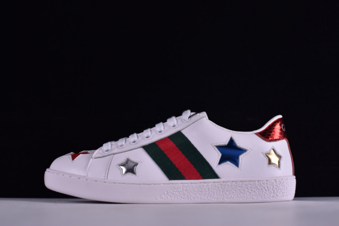Gucci Ace Embroidered Low-Top Sneaker WITH COLORFUL STARS 431942-A38G1 - Image 2