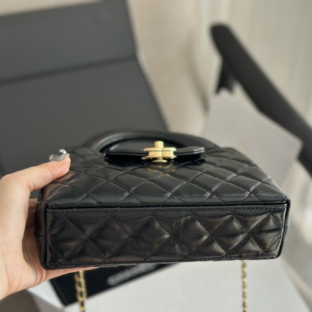 Chanel Kelly Mini Shopping Bag Black - Image 3