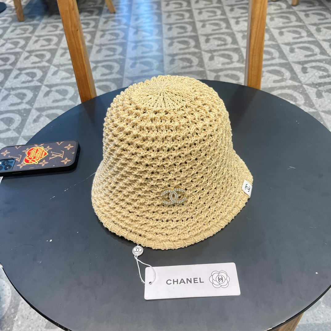 Chanel Hollow Breathable Fisherman's Hat Sunhat - Image 1
