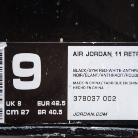 JORDAN 11 RETRO BP "72-10" black 378037-002 - Image 14