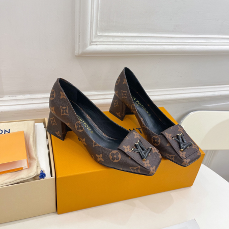 LV Trendy Casual Chunky Heels Slide Sandal - Image 2