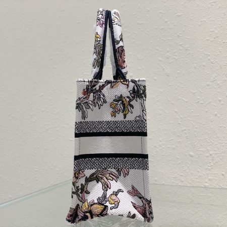 Dior Book Tote Small White Multicolor Dior Jardin Botanique Embroidery - Image 9