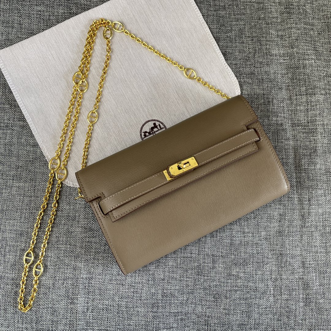 Hermes Kelly Chain Purse Bag - Image 15